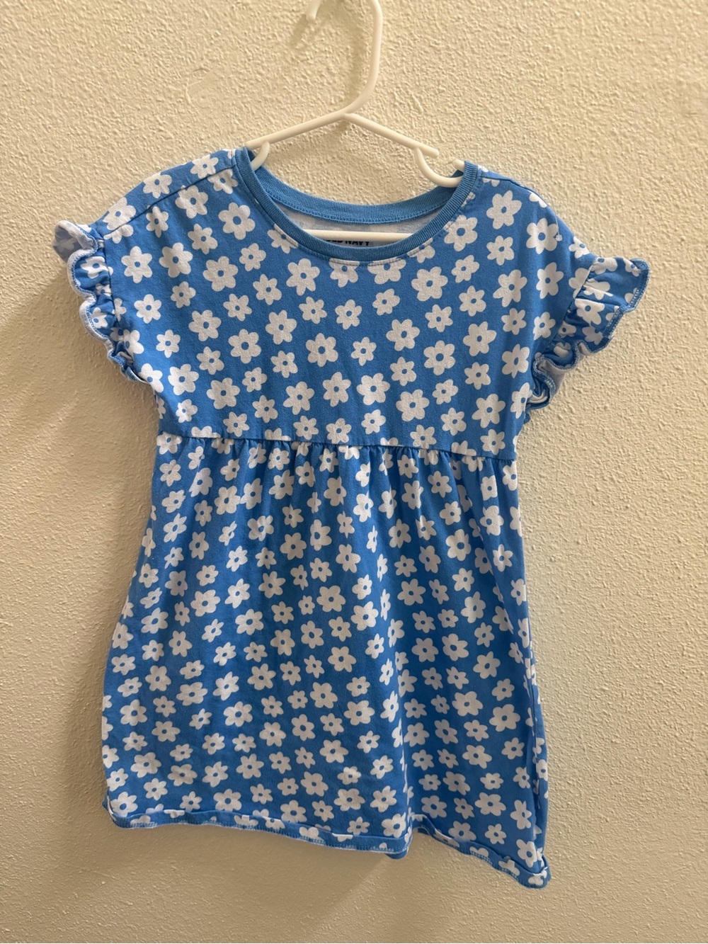 Old Navy Blue and White Daisy Print Girls Dress